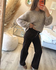 Jean flare léopard stretch