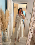 Robe chemise crème