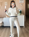 ENSEMBLE PULL & PANTALON COSY BLANC ✨