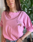 T-SHIRT CROISSANT ROSE đ„