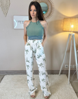 PANTALON PALMIER EN GAZ DE COTON 🌴