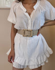 ROBE GAZ DE COTON BLANCHE đ€