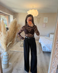 Top en dentelle transparent ESPRESSO