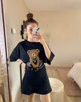 T-shirt noir ourson ♡