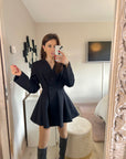Robe veste avec détails noir ♡