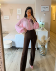 Chemise fluide rose