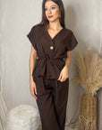 ENSEMBLE CHIC MARRON