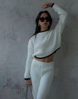 ENSEMBLE PULL & PANTALON COSY BLANC ✨