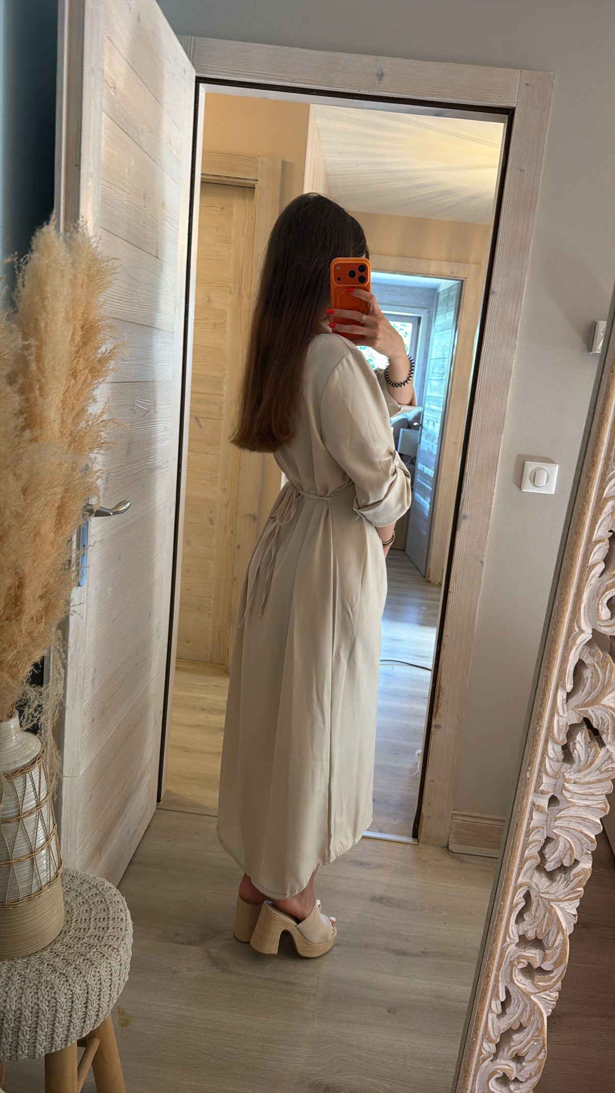 Robe chemise crème