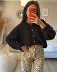 Cardigan tout doux à boutons CHOCO