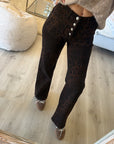 Jean flare léopard stretch