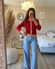 Gilet maille ROUGE & ROSE