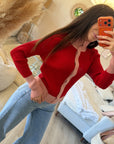 Gilet maille ROUGE & ROSE