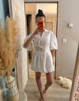 Robe ballon en coton blanche
