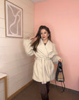 MANTEAU ÉCRU AVEC DOUBLURE COSY