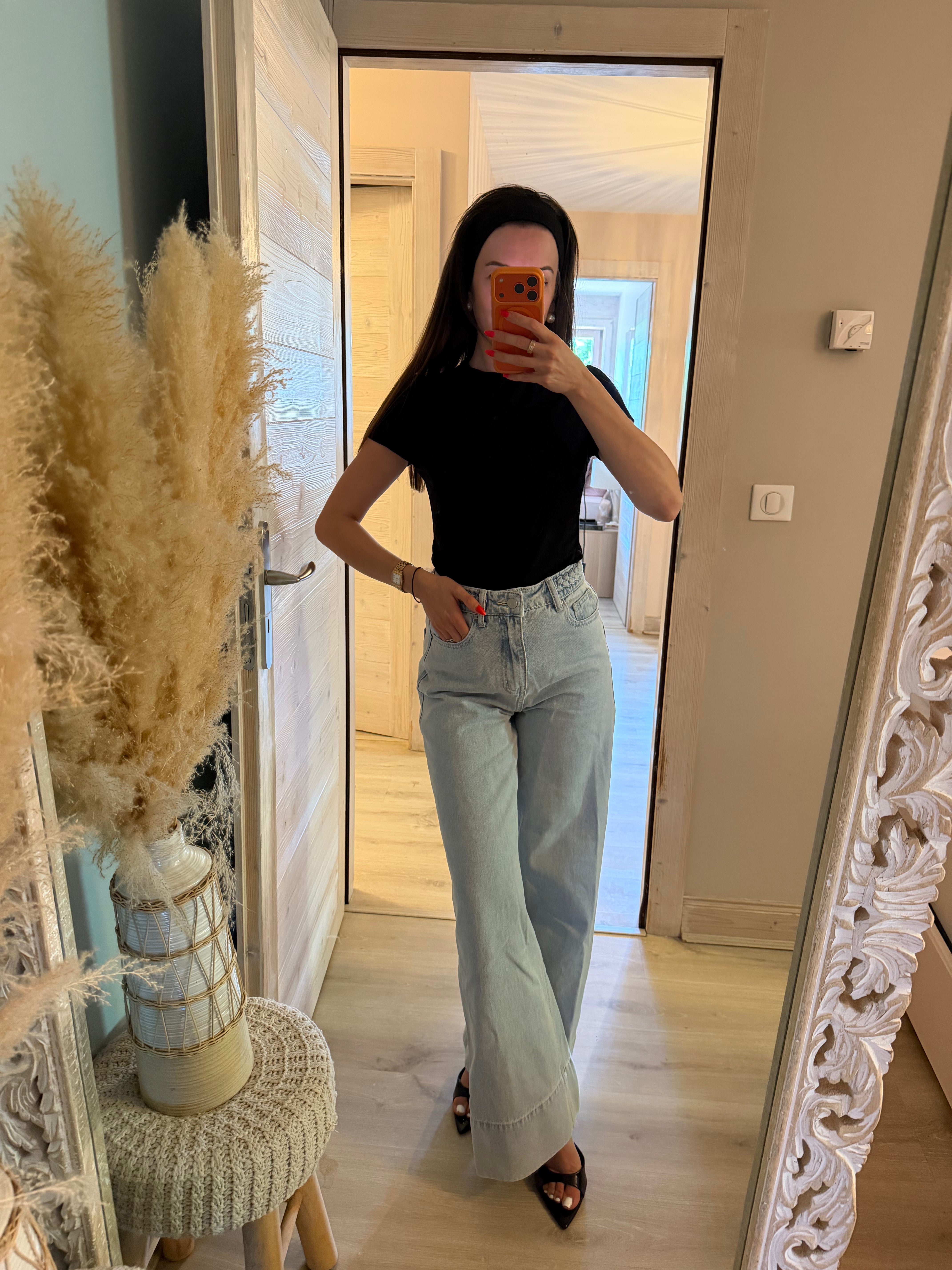 Jean ceinture tressé
