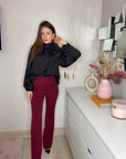 PANTALON CINTRÉ BORDEAUX