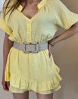 ROBE JAUNE GAZ DE COTON ☀️