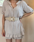 ROBE GAZ DE COTON BEIGE 🤍