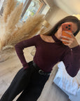 Pull maille asymétrique BORDEAUX