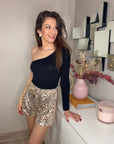 SHORT DORÉ SEQUINS