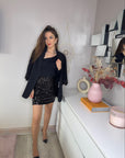 JUPE SEQUIN NOIRE