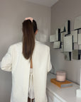 Blazer crème avec fente DOS OUVERT