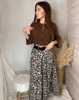 PULL EN MAILLE DOUCE MARRON ALPAGA