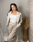 VESTE BLAZER BEIGE