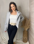 VESTE BLAZER GRISE