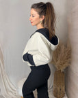 VESTE DOUBLÉE À L'INTERIEUR AVEC CAPUCHE MAILLE